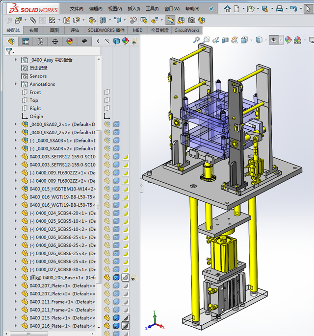 SOLIDWORKS装配体着色技巧